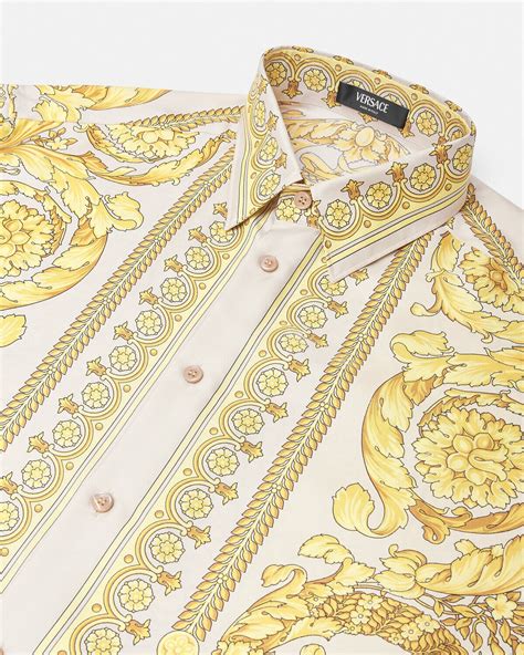 versace barocco print pants|Versace barocco silk shirt.